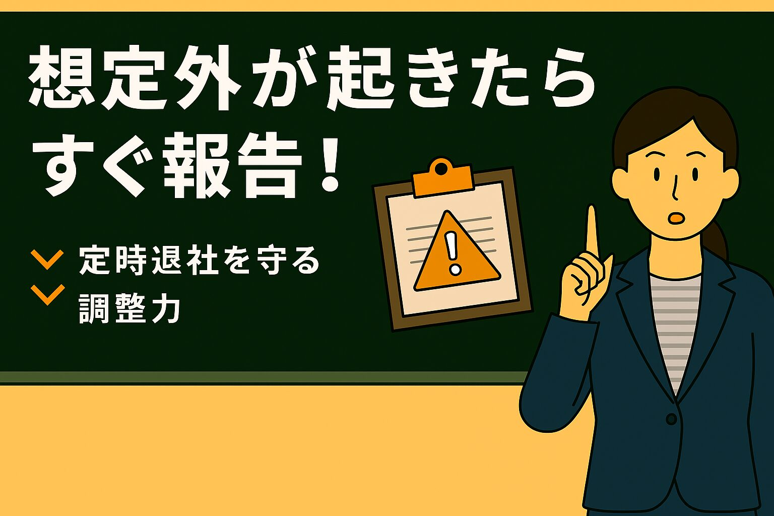 想定外が起きたらすぐ報告！定時退社を守る調整力