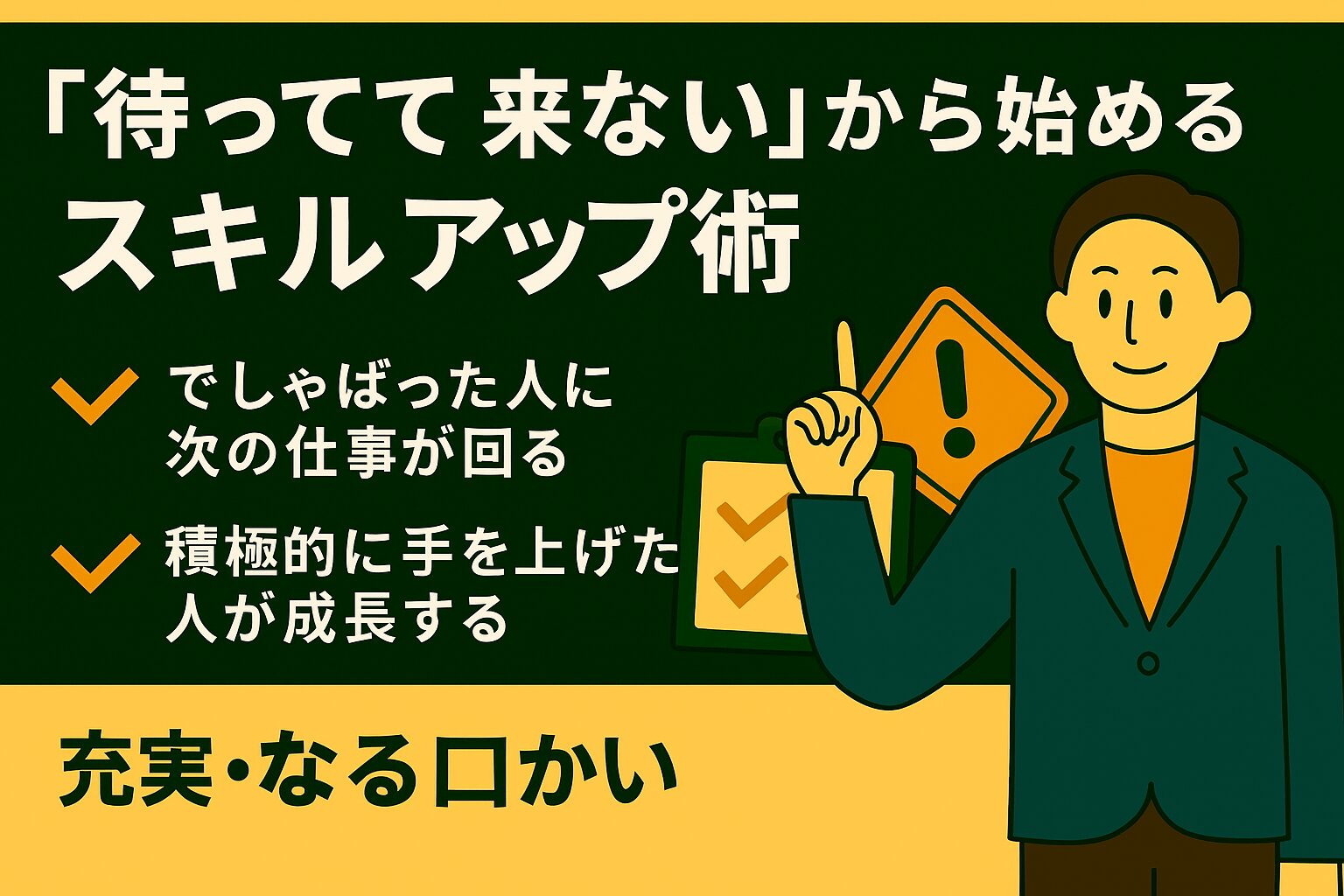 「待ってても来ない」から始めるスキルアップ術