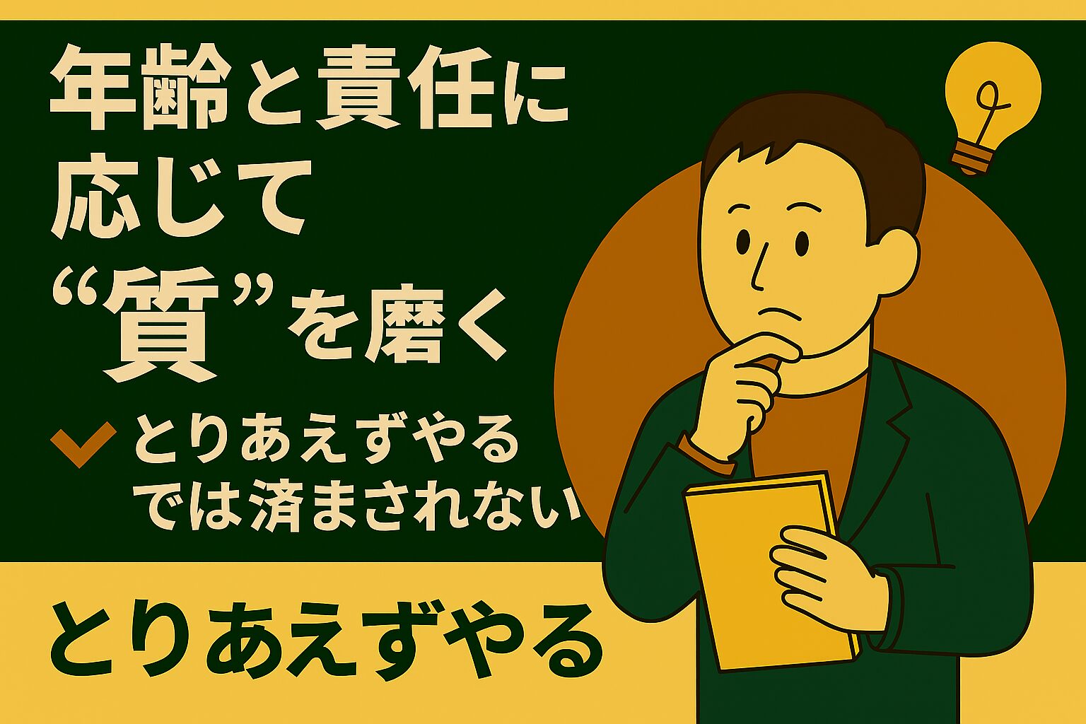 年齢と責任に応じて“質”を磨く：長考と判断の技術